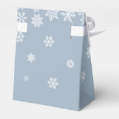 Het is koud buiten, Boy Blue Winter Baby Shower Bedankdoosjes (Achterkant)