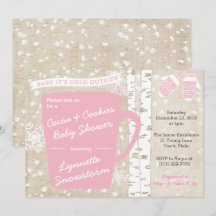 Het is Koud Buiten Cacao Baby shower voor Girl