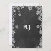 Het is koud buiten Chalkboard Winter Baby shower Kaart (Achterkant)