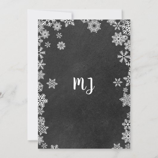 Het is koud buiten Chalkboard Winter Baby shower Kaart (Achterkant)