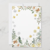 Het is koud buiten Christmas Floral Baby shower Kaart (Achterkant)