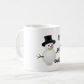 Het is koud buiten Cute Snowman Winter Season Koffiemok (Voorkant links)