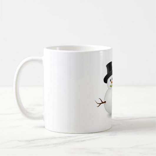 Het is koud buiten Cute Snowman Winter Season Koffiemok (Links)