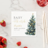 Het is koud buiten de winter kerst Baby shower Servet (Insitu)