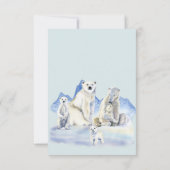 Het is koud buiten de winter Polar Beer Baby showe Bedankkaart (Achterkant)