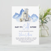 Het is koud buiten de winter Polar Beer Baby showe Kaart (Staand voorkant)