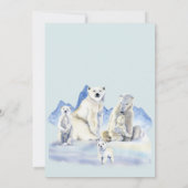 Het is koud buiten de winter Polar Beer Baby showe Kaart (Achterkant)