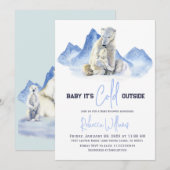 Het is koud buiten de winter Polar Beer Baby showe Kaart (Voorkant / Achterkant)