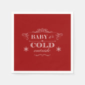 Het is koud buiten de winter servetten (Voorkant)