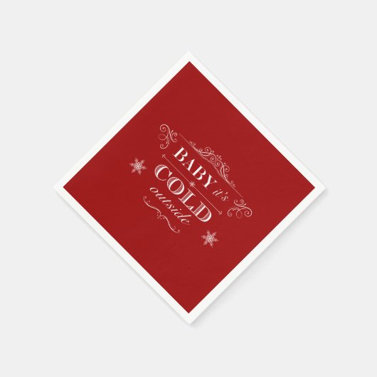 Het is koud buiten de winter servetten (Hoek)