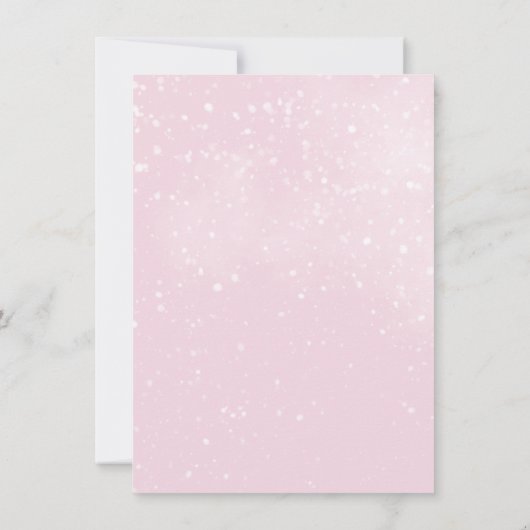 Het is koud buiten Elephant Winter Girl Baby showe Bedankkaart (Achterkant)