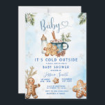 Het is koud buiten Gingerbread Cookie Baby shower Kaart<br><div class="desc">Het is koud buiten Kerst Gingerbread Cookie Baby shower Invitation</div>