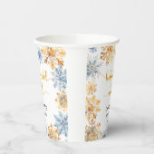 Het is koud buiten Golden Snowflakes Baby Papieren Bekers (Links)