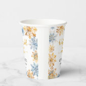 Het is koud buiten Golden Snowflakes Baby Papieren Bekers (Rechts)