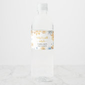 Het is koud buiten Golden Snowflakes Baby Waterfles Etiket (Voorkant)
