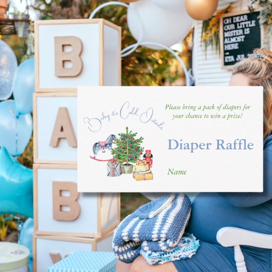 Het is koud buiten het Baby shower van de kerstboo Informatiekaartje