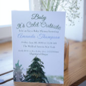 Het is koud buiten het Baby shower van de kerstboo Kaart