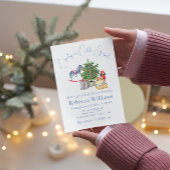 Het is koud buiten het Baby shower van de kerstboo Kaart