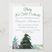 Het is koud buiten het Baby shower van de kerstboo Kaart (Voorkant)