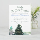 Het is koud buiten het Baby shower van de kerstboo Kaart (Staand voorkant)