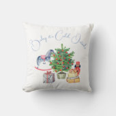 Het is koud buiten het Baby shower van de kerstboo Kussen (Voorkant)