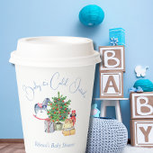 Het is koud buiten het Baby shower van de kerstboo Papieren Bekers