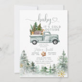 Het is koud buiten het Baby shower van de winterdi Kaart (Voorkant)