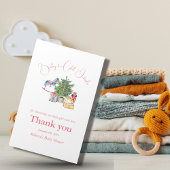 Het is koud buiten het Baby shower van het winterr Bedankkaart