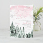 Het is koud buiten het Baby shower van het winterr Kaart (Staand voorkant)