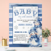 Het is koud buiten het winterblauwe Baby shower Acryl Bord (Huwelijk)