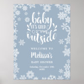 Het is koud buiten jongen Winter baby shower welko Poster (Voorkant)