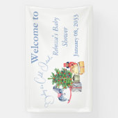 Het is koud buiten kerstboomblauw Baby shower Spandoek (Verticaal)
