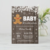Het is koud buiten kerstman babyshower kaart (Staand voorkant)