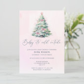 Het is koud buiten kerstmeisje baby shower kaart (Staand voorkant)