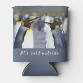 Het is koud buiten King Penguin foto met tekst Blikjeskoeler (Voorkant)