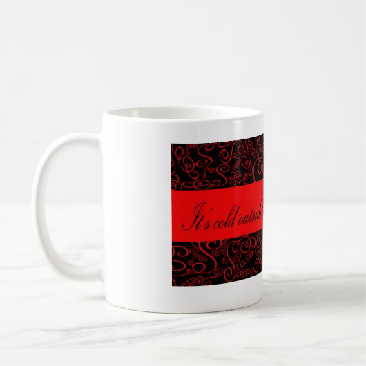 Het is koud buiten koffiemok (Links)