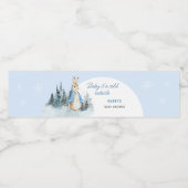 Het is koud buiten konijnenboog waterfles etiket (Enkel label)