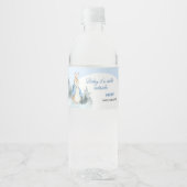 Het is koud buiten konijnenboog waterfles etiket (Voorkant)