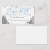 Het is koud buiten Luier Raffle Ticket Blue Informatiekaartje (Voorkant / Achterkant)