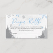 Het is koud buiten Luier Raffle Ticket Blue Informatiekaartje (Voorkant)