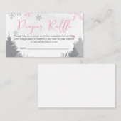Het is koud buiten Luier Raffle Ticket Pink Informatiekaartje (Voorkant / Achterkant)