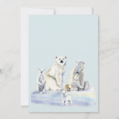 Het is koud buiten Polar Beer Winter Baby shower Kaart (Achterkant)