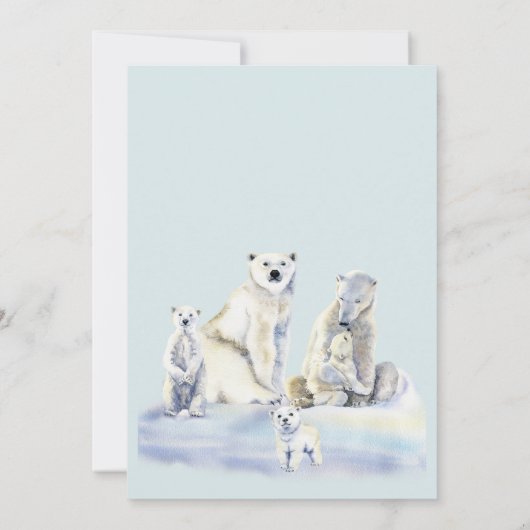 Het is koud buiten Polar Beer Winter Baby shower Kaart (Achterkant)