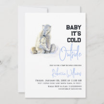 Het is koud buiten Polar Beer Winter Baby shower