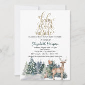Het is koud buiten Rendier groene babyshower Kaart (Voorkant)