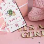 Het is koud buiten roze meisje winter Baby shower Cadeaulabel