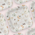 Het is koud buiten roze meisje winter Baby shower Papieren Bordje<br><div class="desc">Een schattig baby showers papieren bord voor het winterseizoen in gedempte kleuren met een vleugje roze. Met baby-accessoires, speelgoed en winterelementen. Ontwerp om te passen aan mijn "baby het is koud buiten thema" Als je stukken nodig hebt die niet in het collectie zitten, laat het me weten (Maria). Blij om...</div>