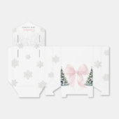 Het is koud buiten Roze strik baby shower favor bo Bedankdoosjes (Uitgevouwen)