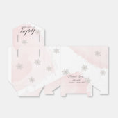 Het is Koud Buiten Roze Waterverf Baby shower Bedankdoosjes (Uitgevouwen)