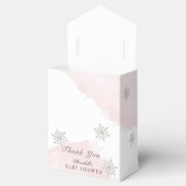 Het is Koud Buiten Roze Waterverf Baby shower Bedankdoosjes (Geopend)